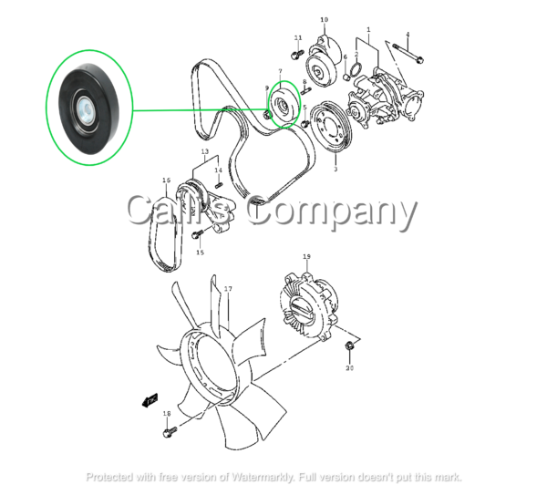 17530-77E00 (D) For SUZUKI VITARA SX4 LIANA Serpentine Drive Belt Idler Pulley