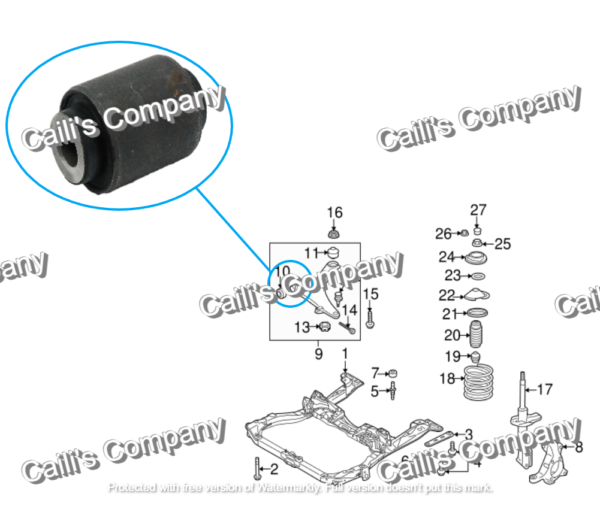 20204AJ000 (A) For Subaru TOYOTA SCION Front Lower Control Arm Rear Bushing - Image 9