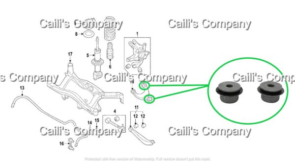 20252-XA01A (I) For Subaru Rear Upper Trailing Control Arm Bushing