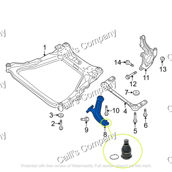 401609W200 For 2pcs 2007-2013 NISSAN X-TRAIL T31R Front Lower Control Arm Ball Joint