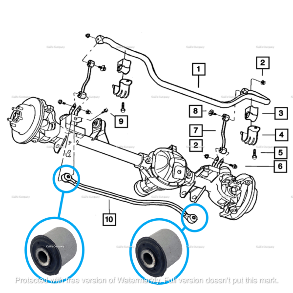 52088305AB (N) For 1997-2004 JEEP GRAND CHEROKEE Front Track Bar Control Rod Bushing - Image 8