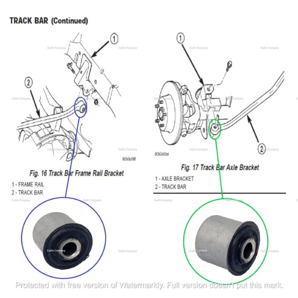 52088305AB (N) For 1997-2004 JEEP GRAND CHEROKEE Front Track Bar Control Rod Bushing - Image 11