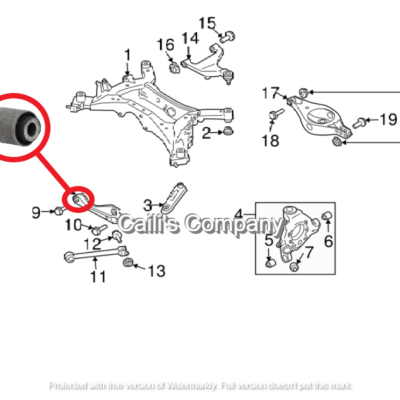 551A0-CC40A 551A0-5Z000 (G) For NISSAN QUEST ALTIMA MURANO MAXIMA Rear Lateral Control Arm Bushing