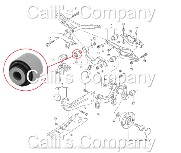 1K0505323H For Audi VW SEAT Arm Inner Bushing - Rear Upper Track Control Arm - Image 10
