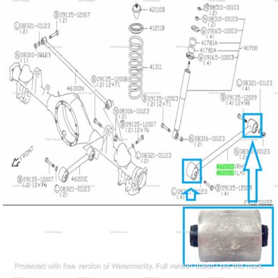 09319-12047 (P) For SUZUKI Rear Trailing Control Arm Link Bushing